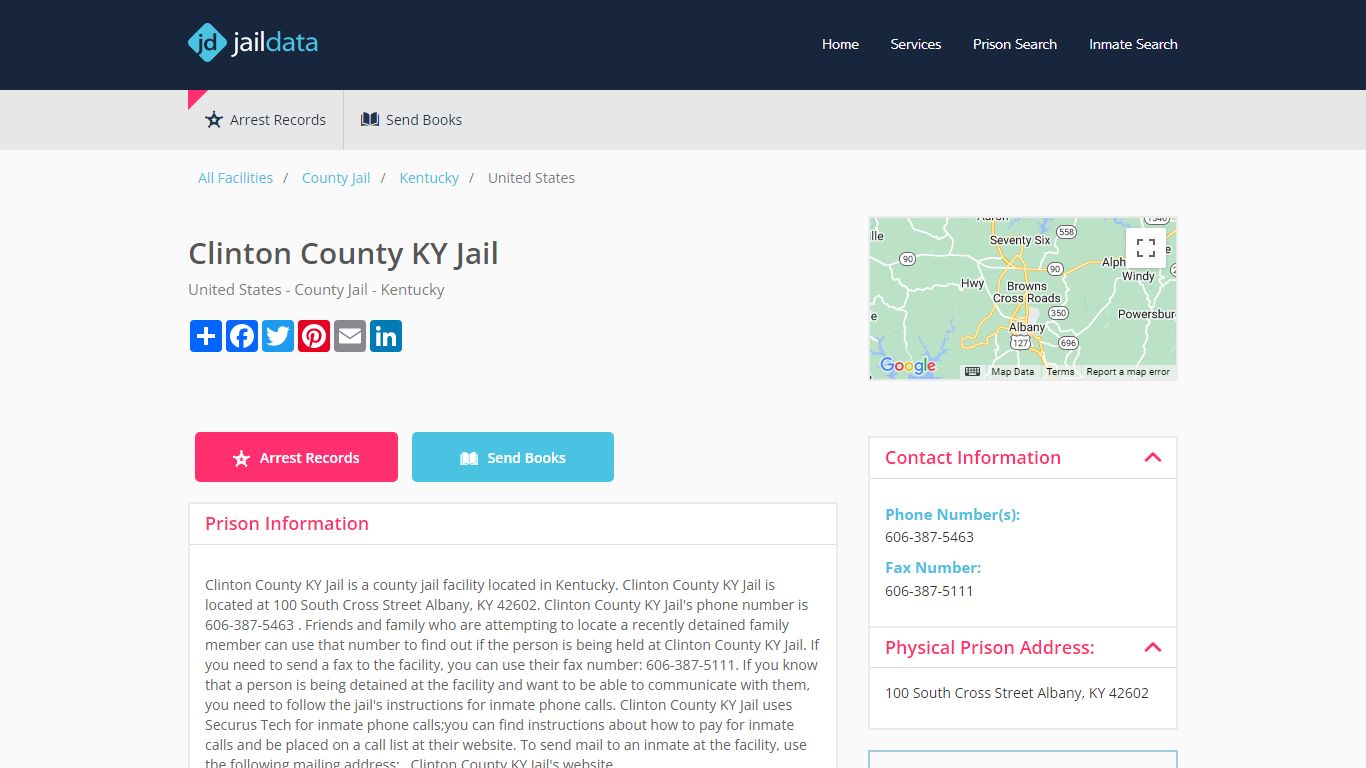Clinton County KY Jail Inmate Search and Prisoner Info - Clinton County, KY